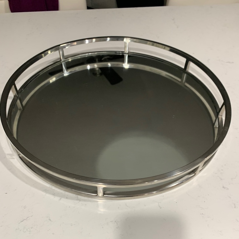 Chrome and mirrored Tray